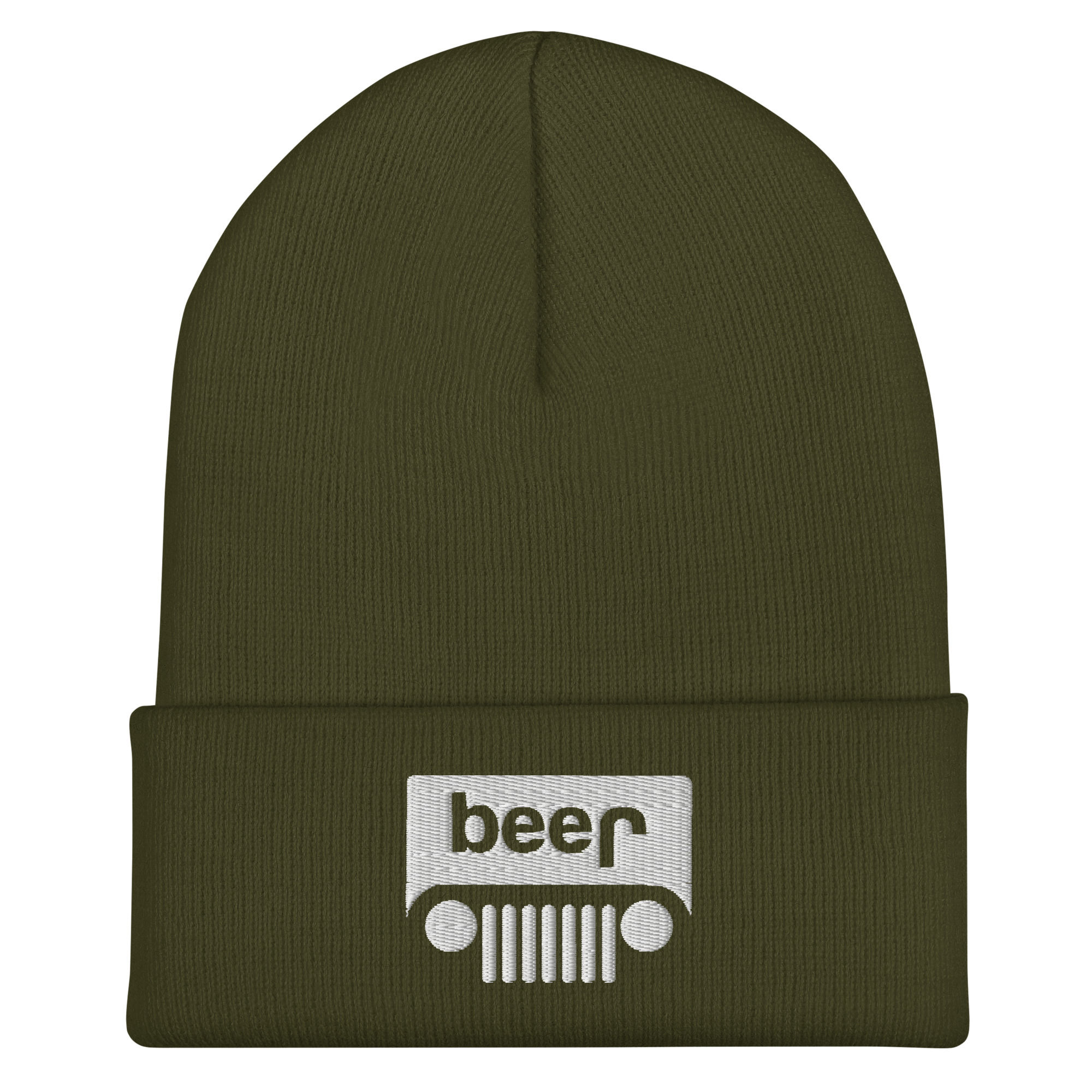 Beer Vehicle Crossover Embroidered Cuffed Beanie