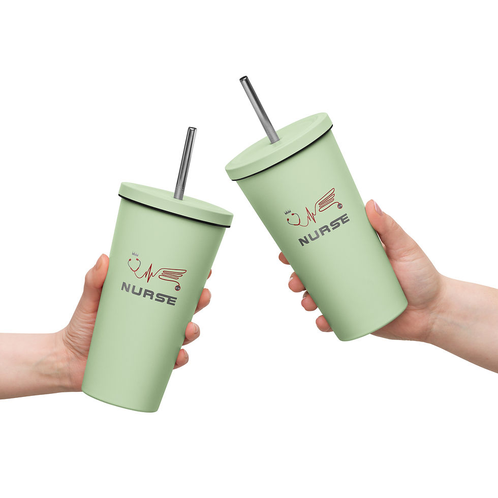 Thumbnail: Nurse Drinkware Crossover - Insulated Tumbler with straw