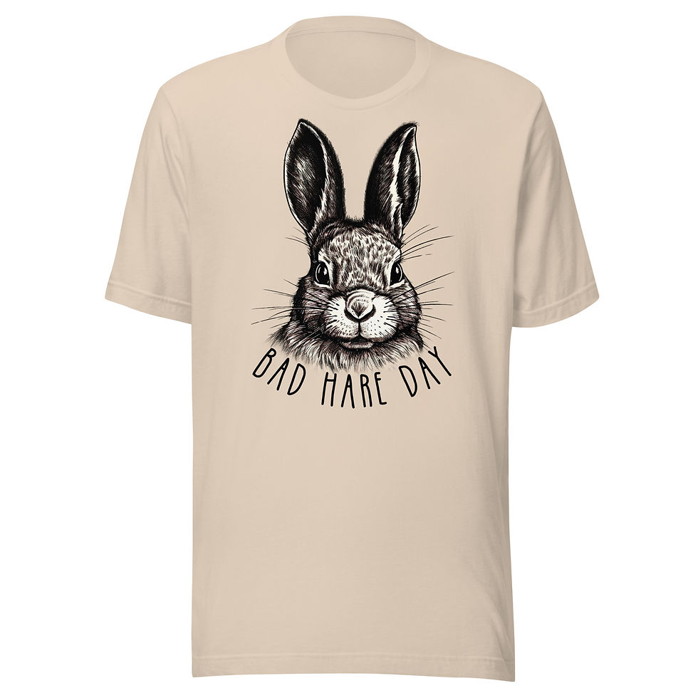 Thumbnail: Bad Hare Day Unisex Bunny Rabbit T-shirt