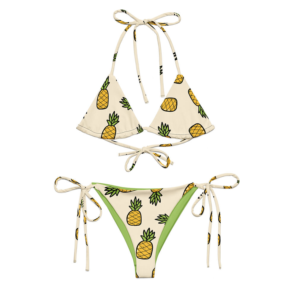 Pineapple recycled string bikini