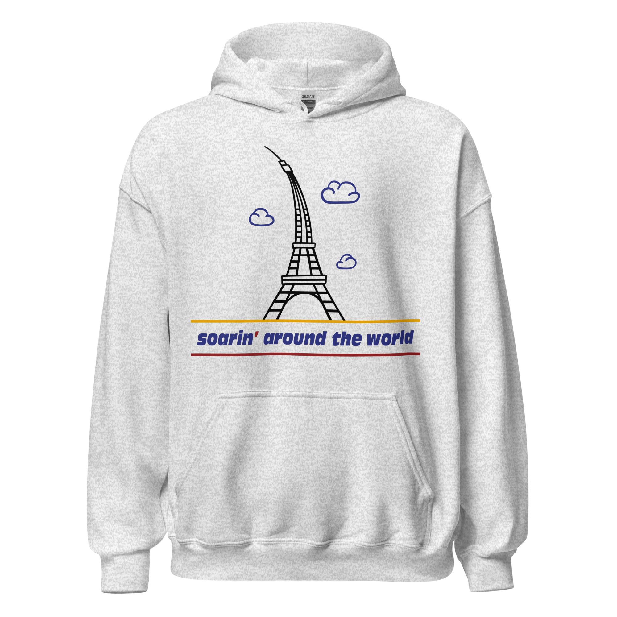 Soarin’s Curvy Eiffel Tower Unisex Hoodie
