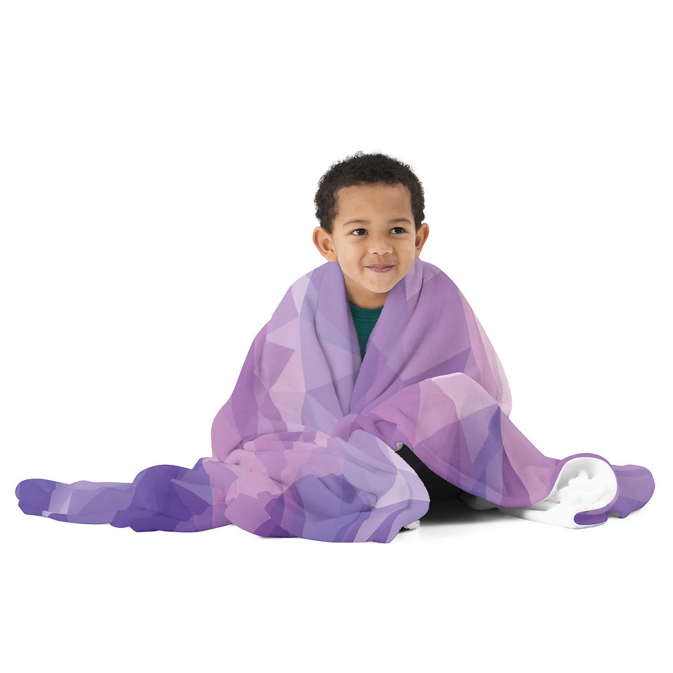 Thumbnail: Purple Abstract Throw Blanket