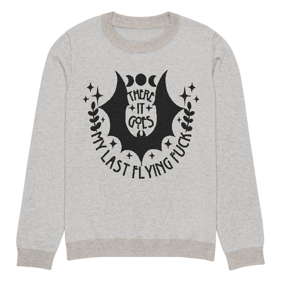 Thumbnail: There It Goes, My Last Flying F*ck knitted crew neck sweater
