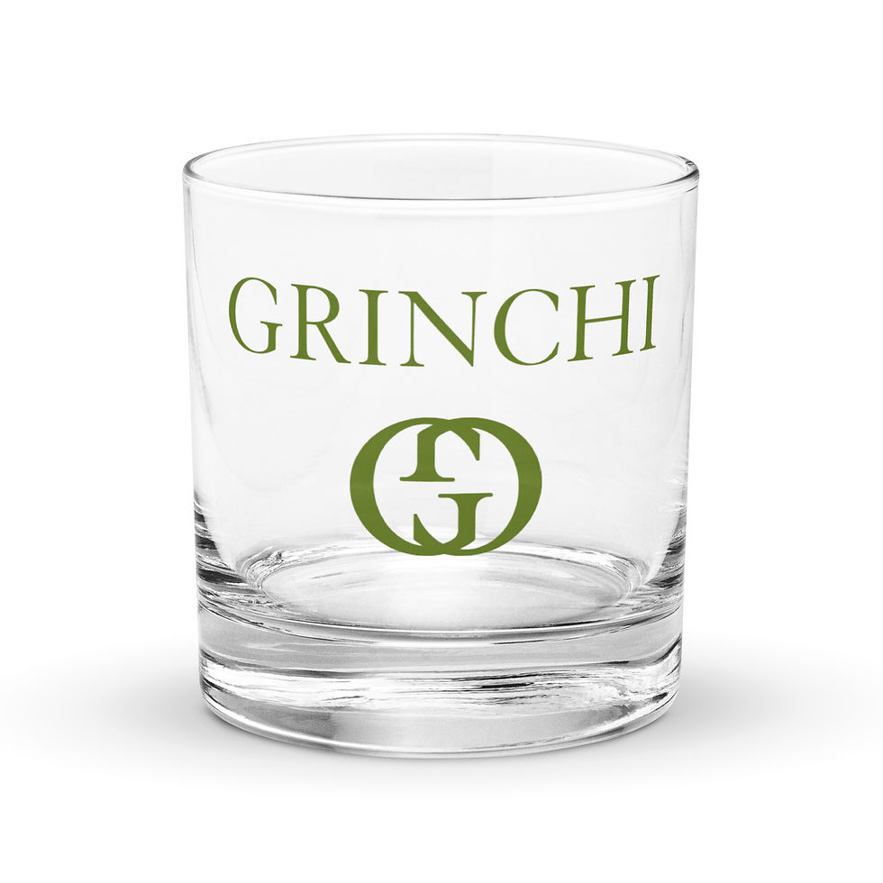 Grinchi Rocks glass