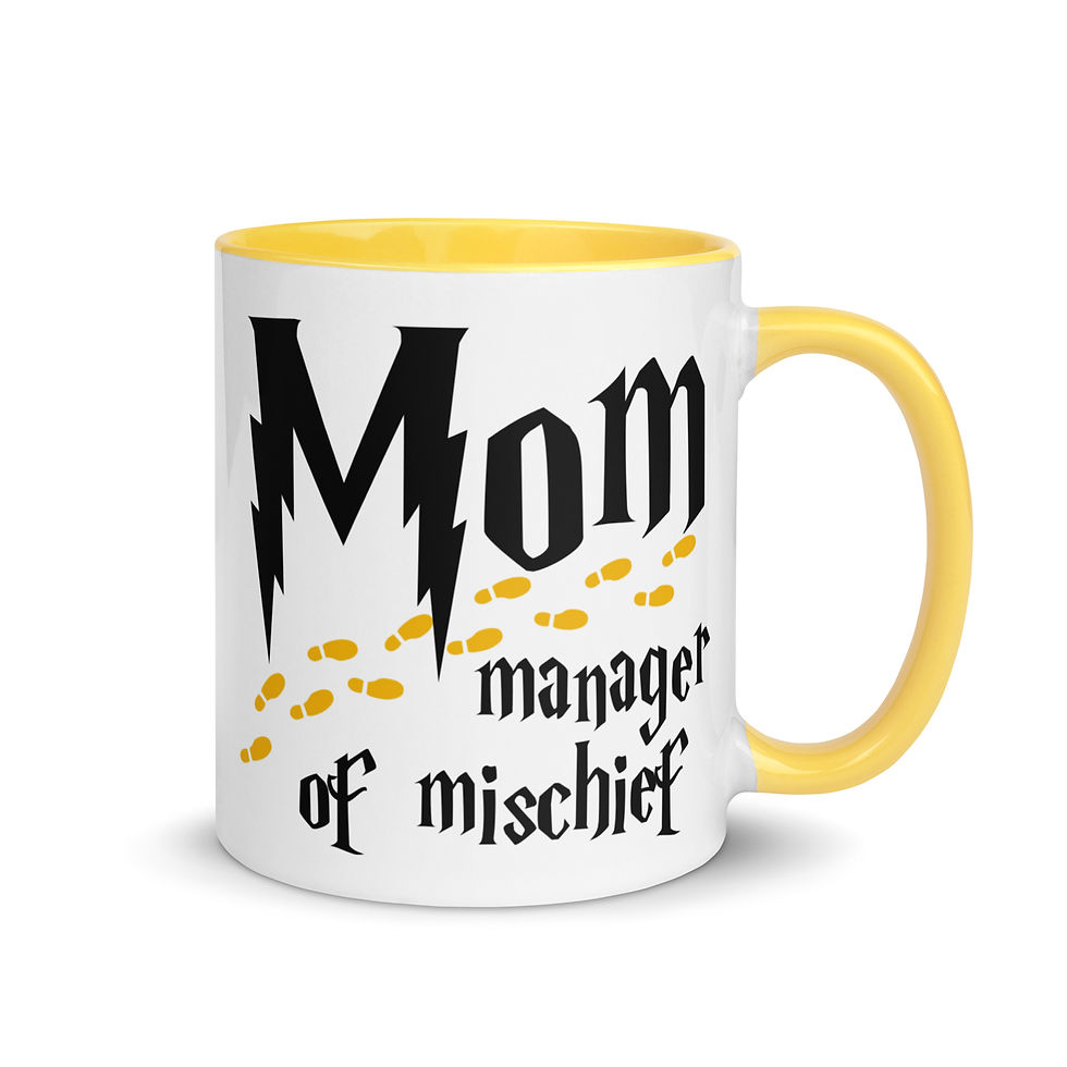 Thumbnail: Mom Manager of Mischief Hogwarts Hufflepuff Coffee Mug with Color Inside