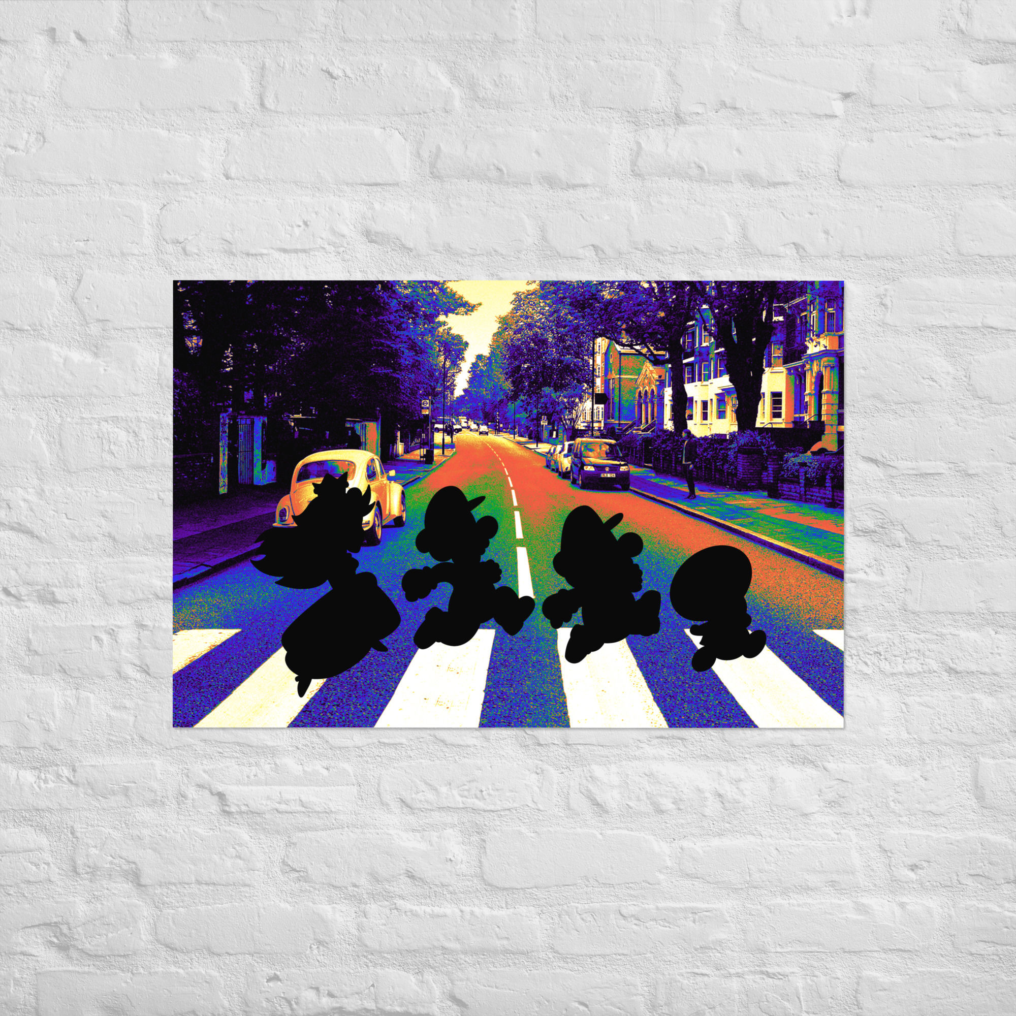 Rain-Bowey Road Rainbow Silhouette Poster