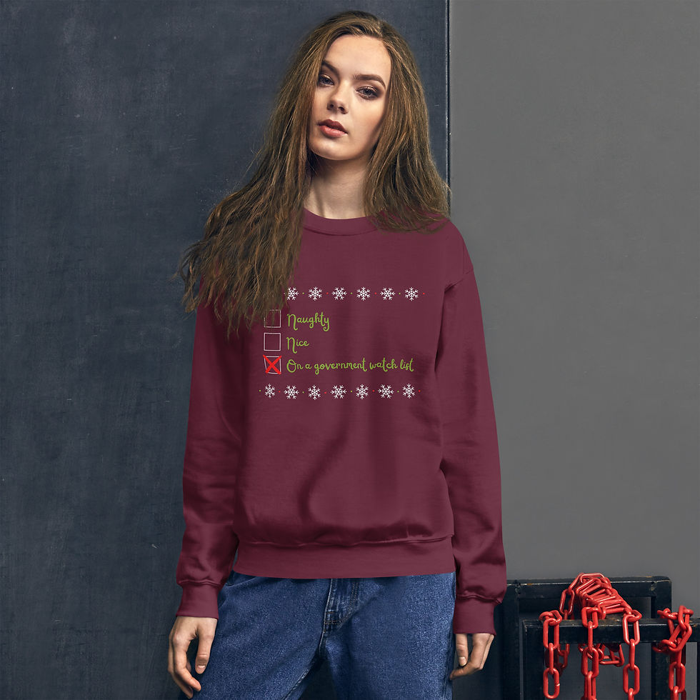 Thumbnail: Naughty or Nice List Unisex Crewneck Sweatshirt