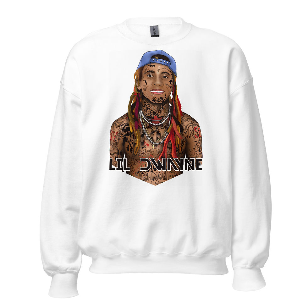 Thumbnail: Lil Dwayne Rock Wayne Mashup Unisex Crewneck Sweatshirt