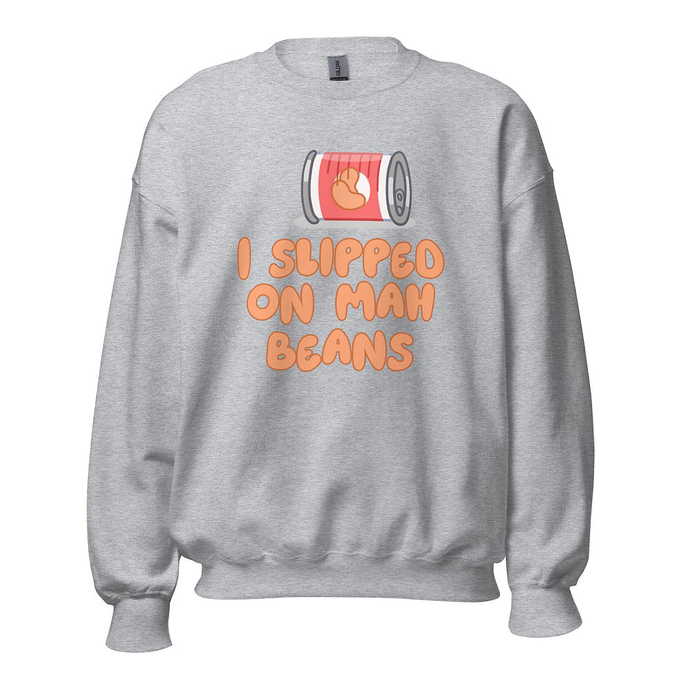Thumbnail: I Slipped On Mah Beans Unisex Grannies Crewneck Sweatshirt