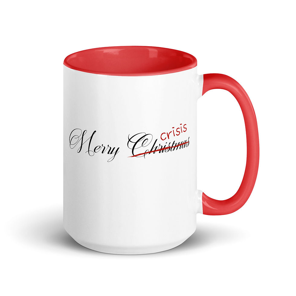 Thumbnail: Merry Crisis Coffee Mug with Color Inside