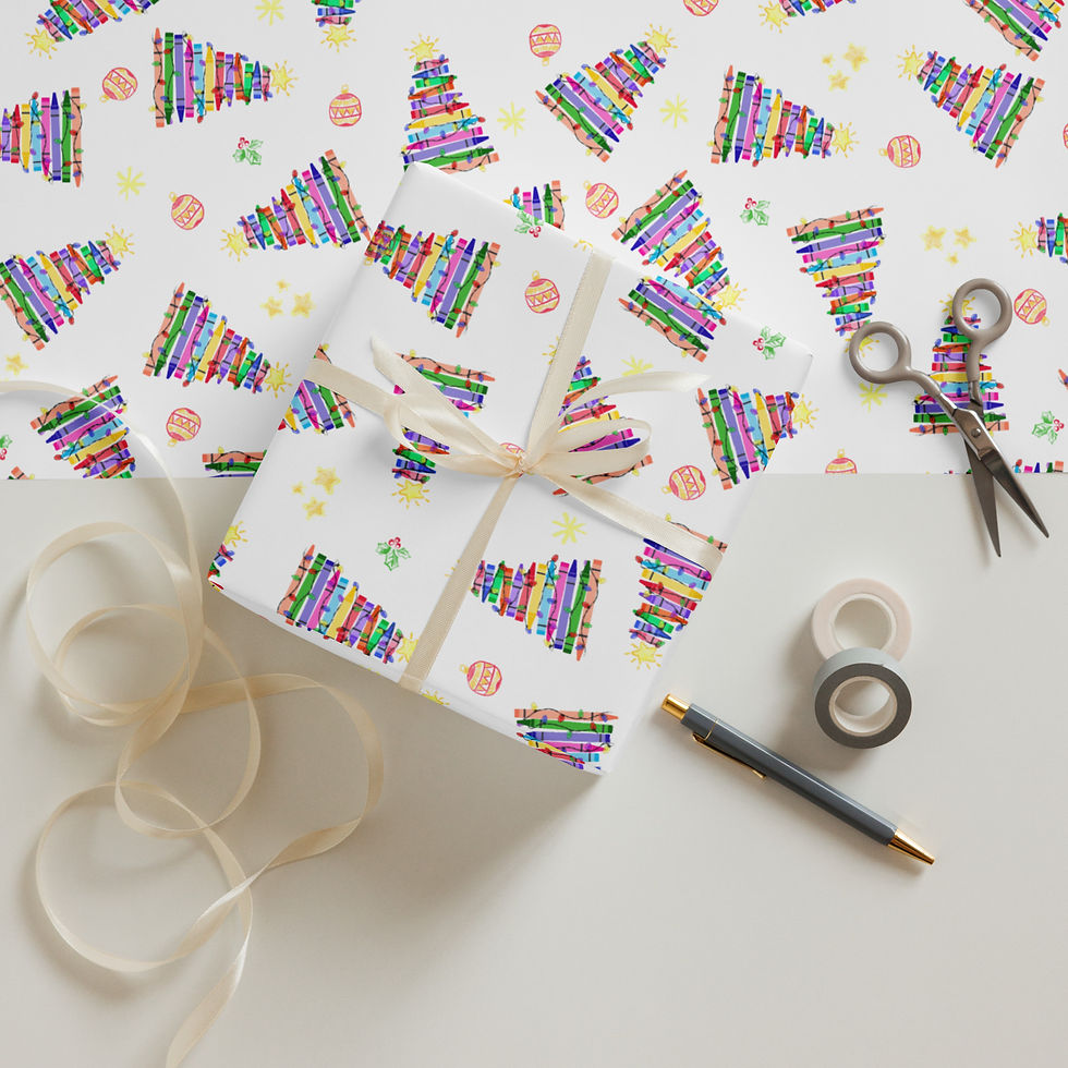 Thumbnail: Crayon Christmas Wrapping paper sheets