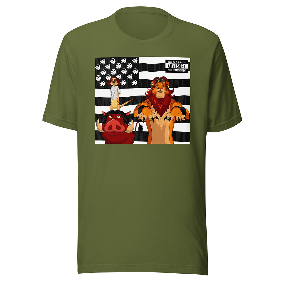 Thumbnail: Hakuna Makonia Unisex Hip Hop Lion Mashup T-shirt