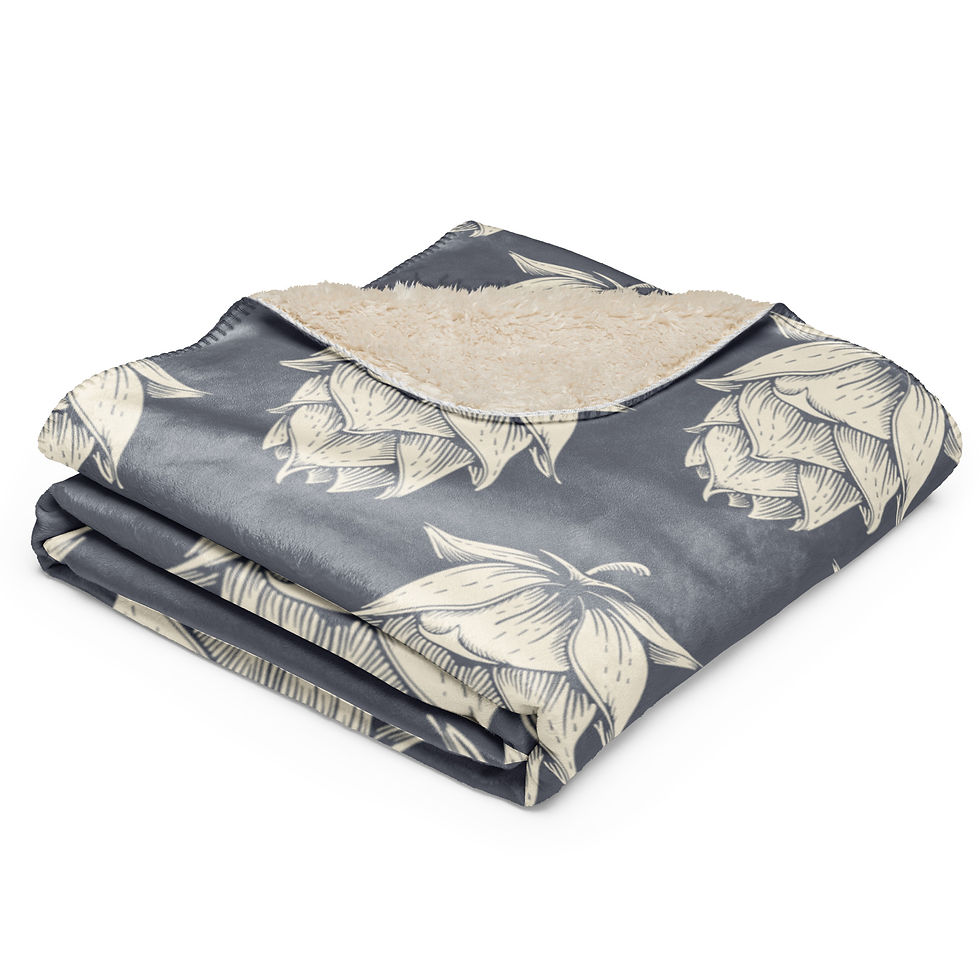 Thumbnail: Gray Hops Sherpa blanket