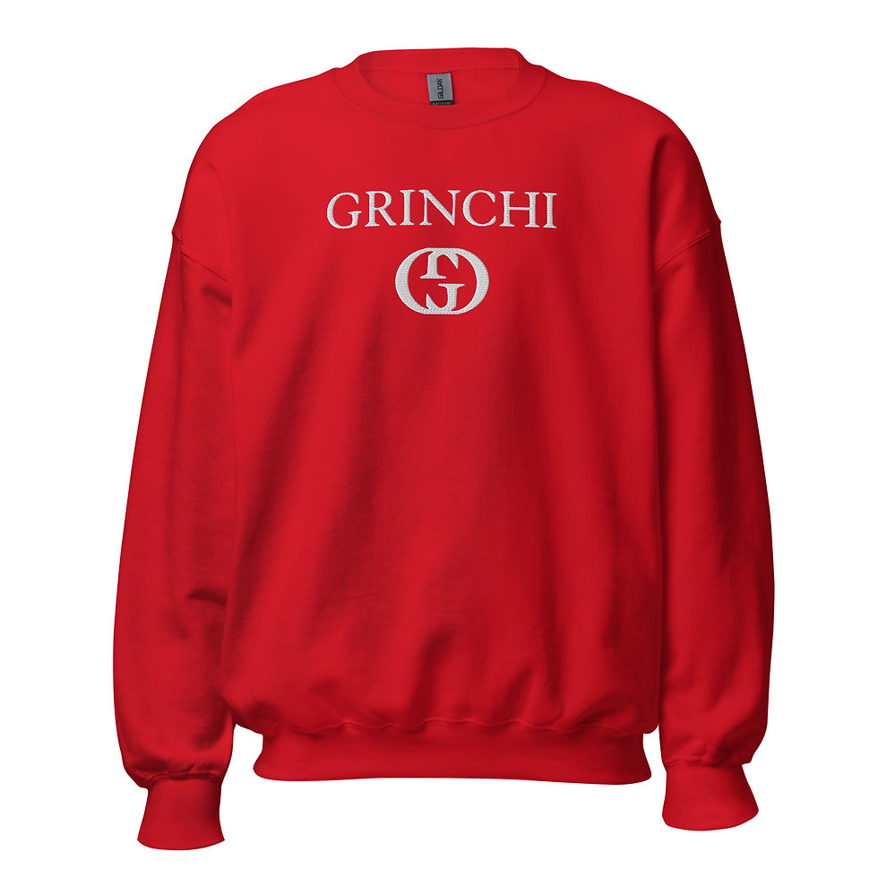 Thumbnail: Grinchi Embroidered Unisex Sweatshirt