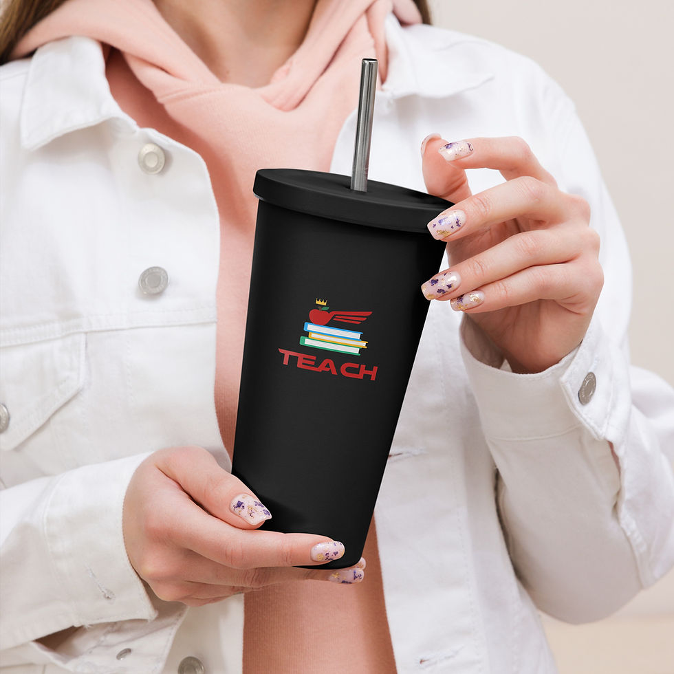 Thumbnail: Teacher Drinkware Crossover - Insulated Tumbler with straw