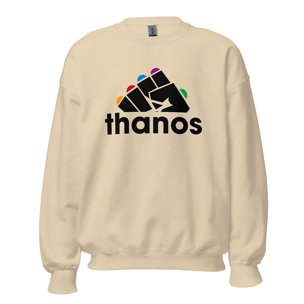 Thumbnail: Thanos Athletic Crossover - Marvel Inspired Unisex Crewneck Sweatshirt