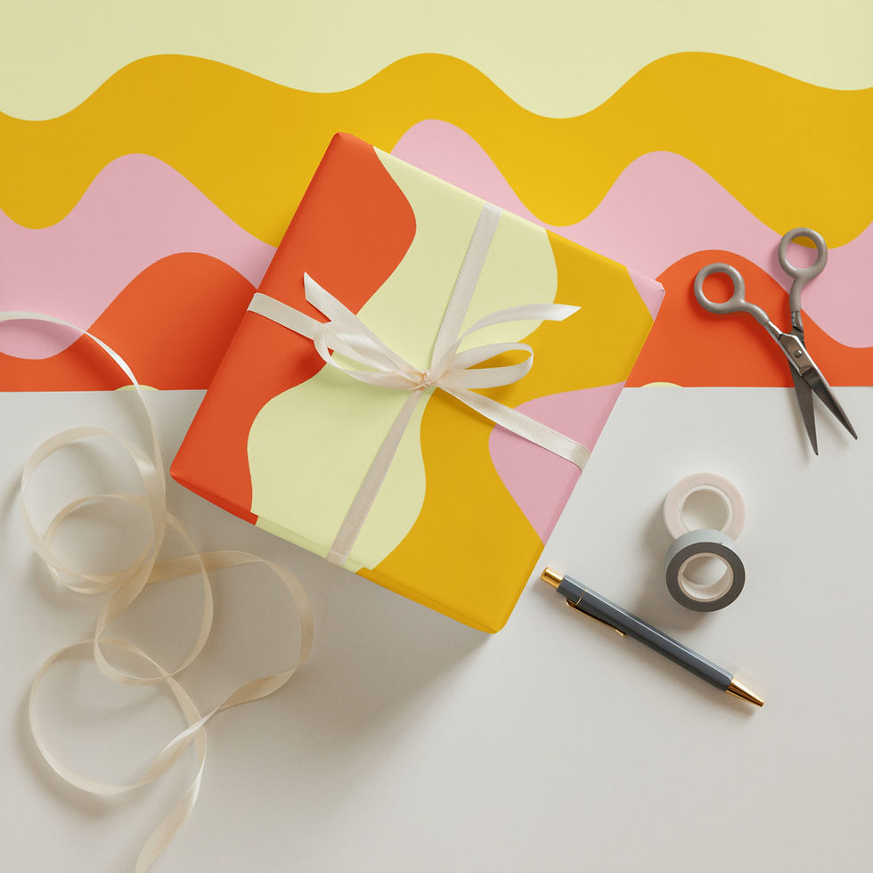 Thumbnail: Citrus Waves Wrapping paper sheets