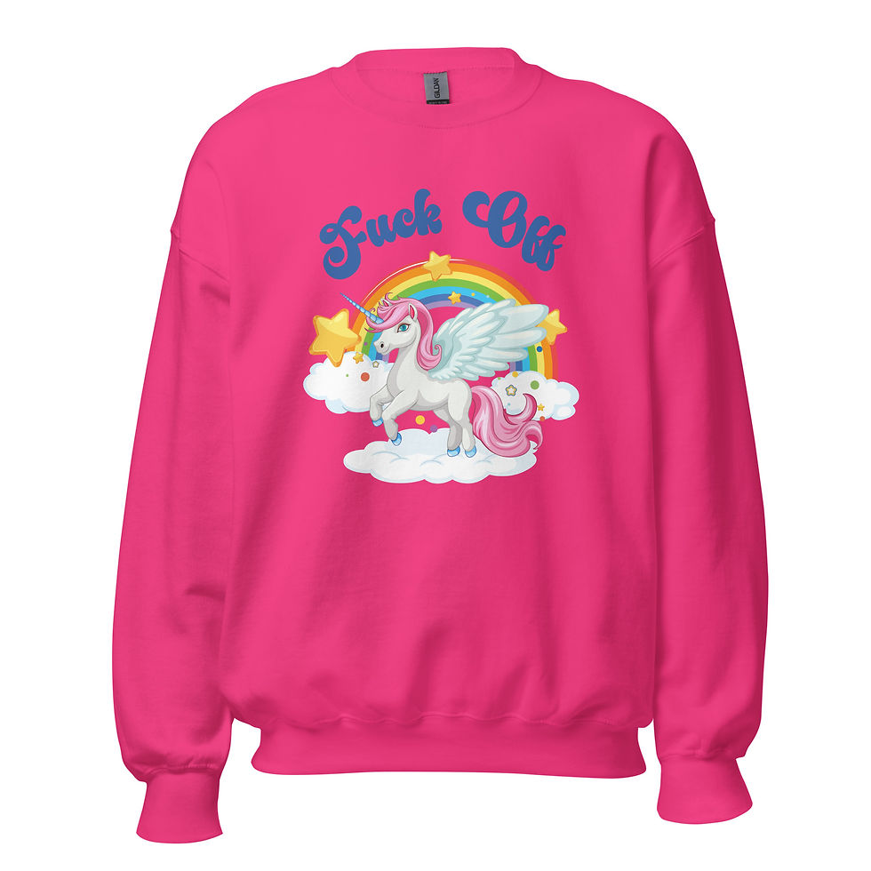 Thumbnail: Unicorn F*ck Off Unisex Crewneck Sweatshirt
