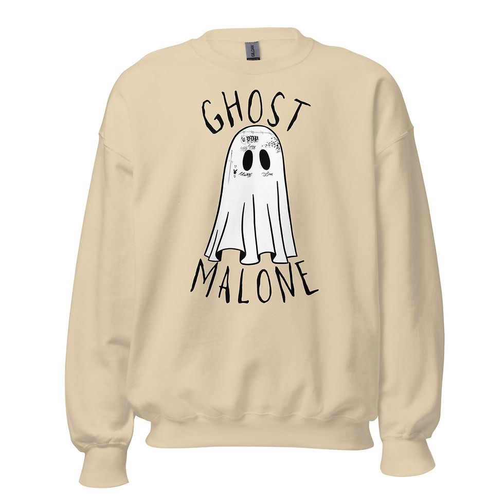Thumbnail: Ghost Malone Unisex Crewneck Sweatshirt
