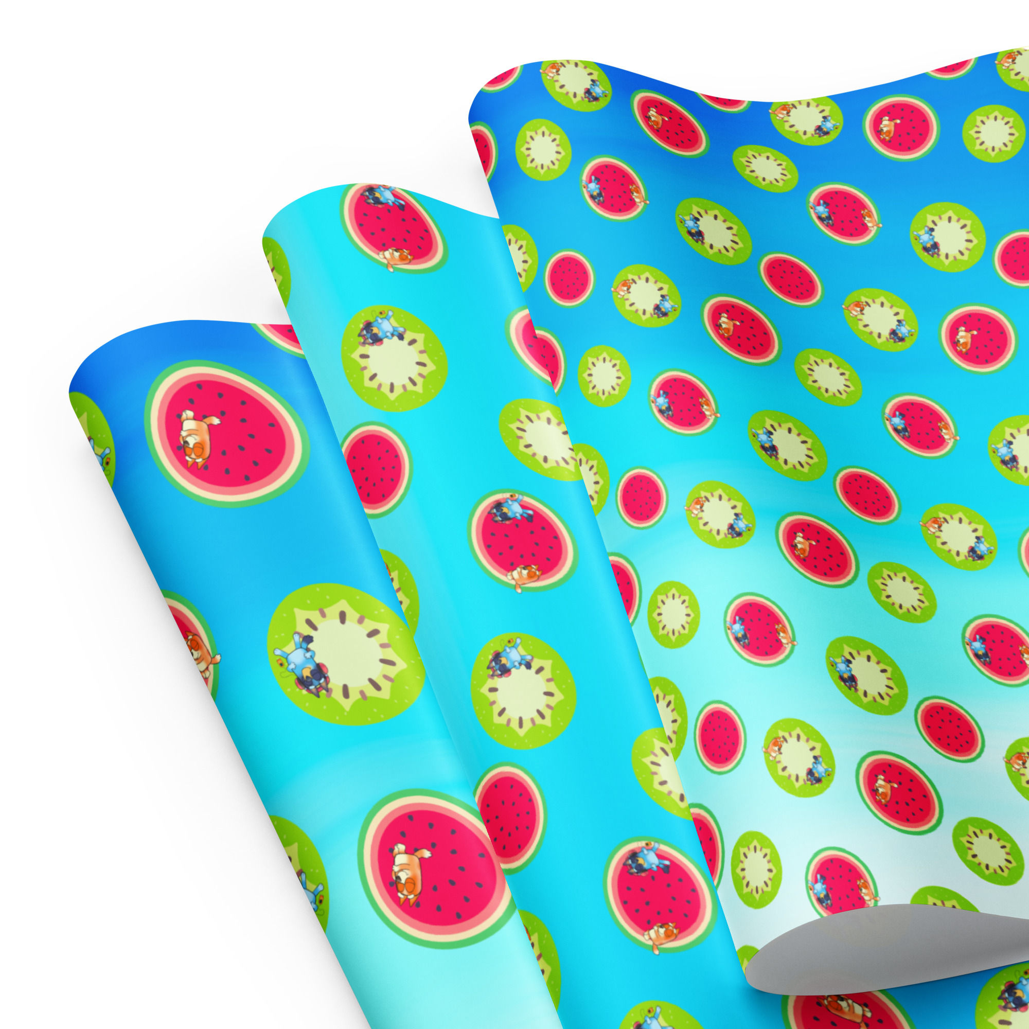 Blue Heeler Kiwi Rug Wrapping paper sheets