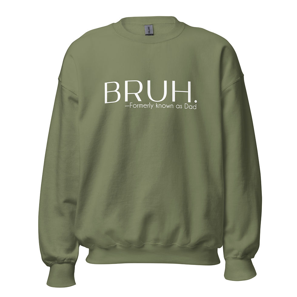 Thumbnail: Bruh Formerly Known As Dad - Unisex Crewneck Sweatshirt for Father