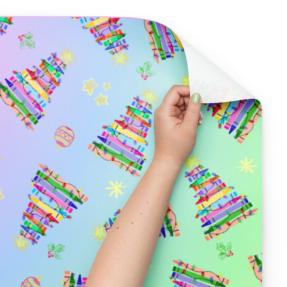 Thumbnail: Crayon Christmas Wrapping paper sheets