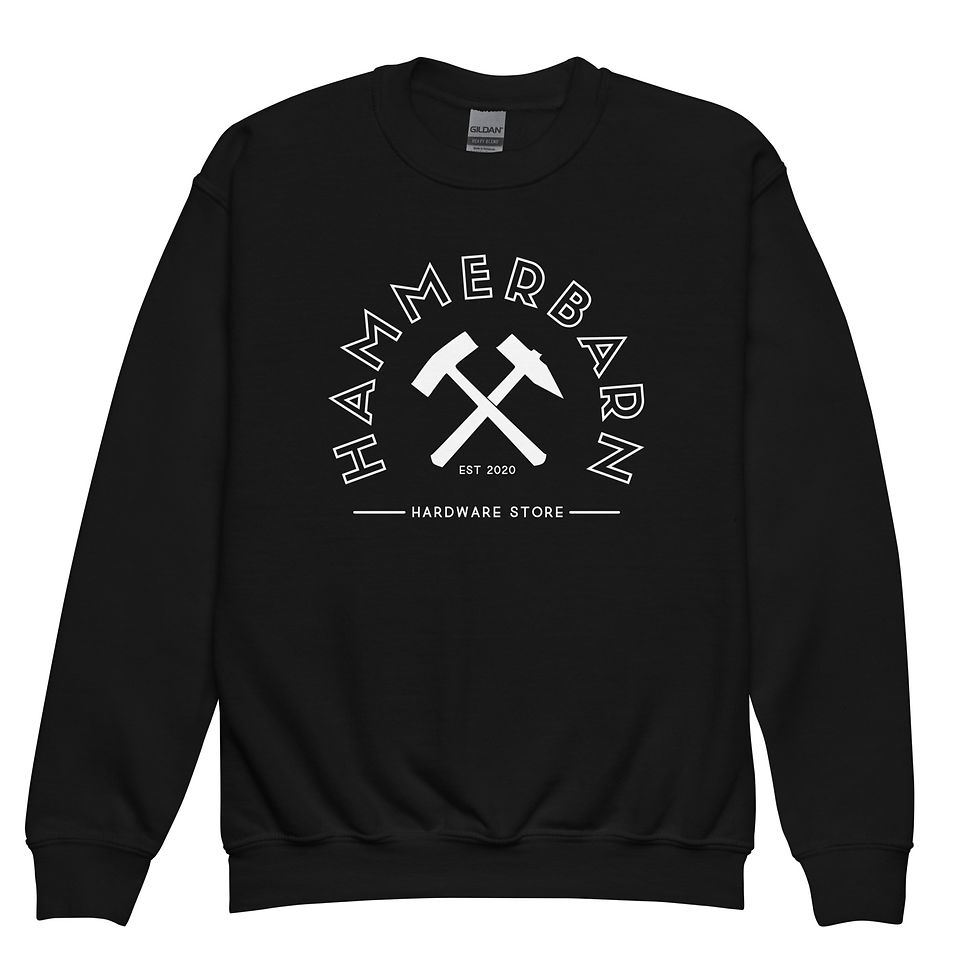 Thumbnail: Hammerbarn Hardware Store Youth Crewneck Sweatshirt