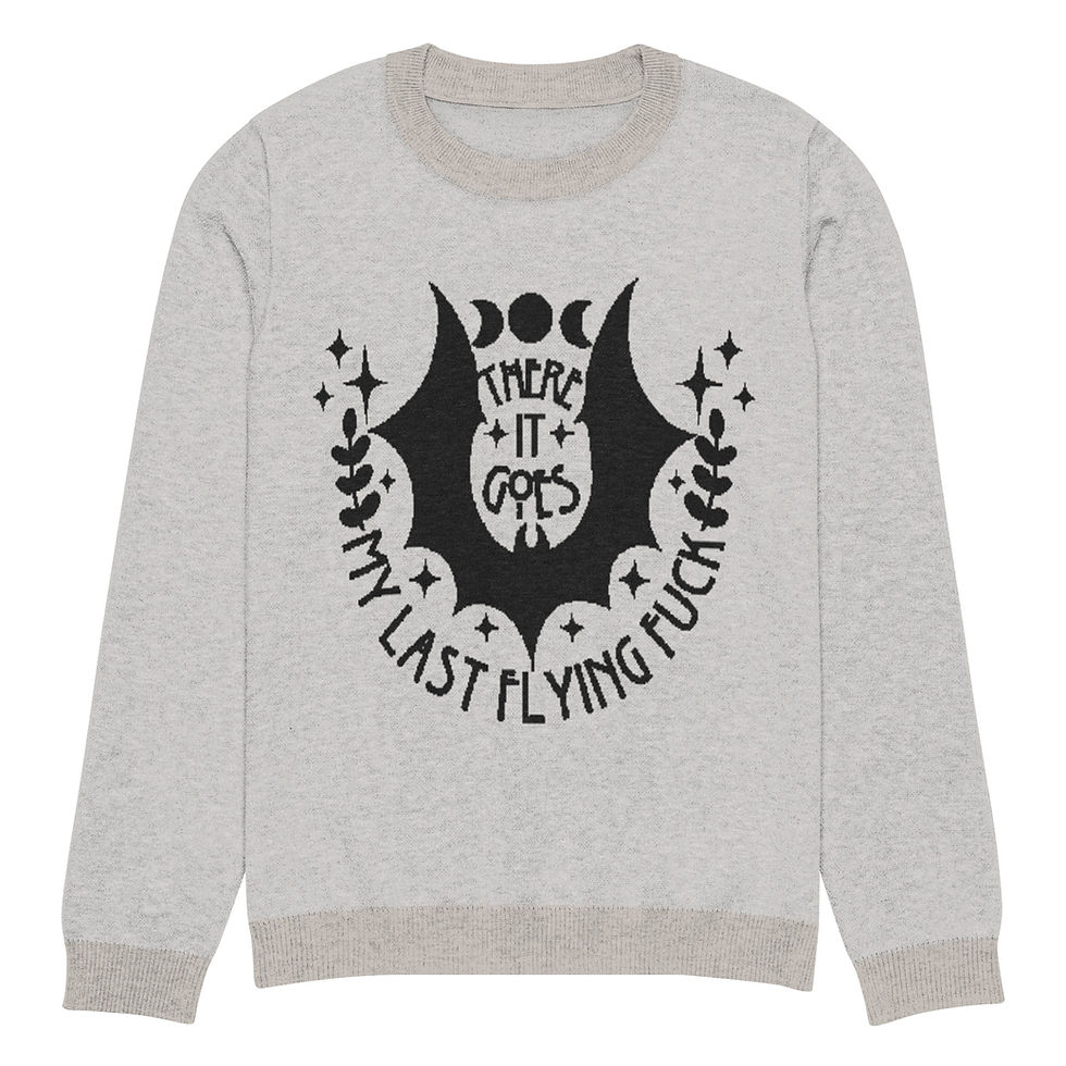 Thumbnail: There It Goes, My Last Flying F*ck knitted crew neck sweater