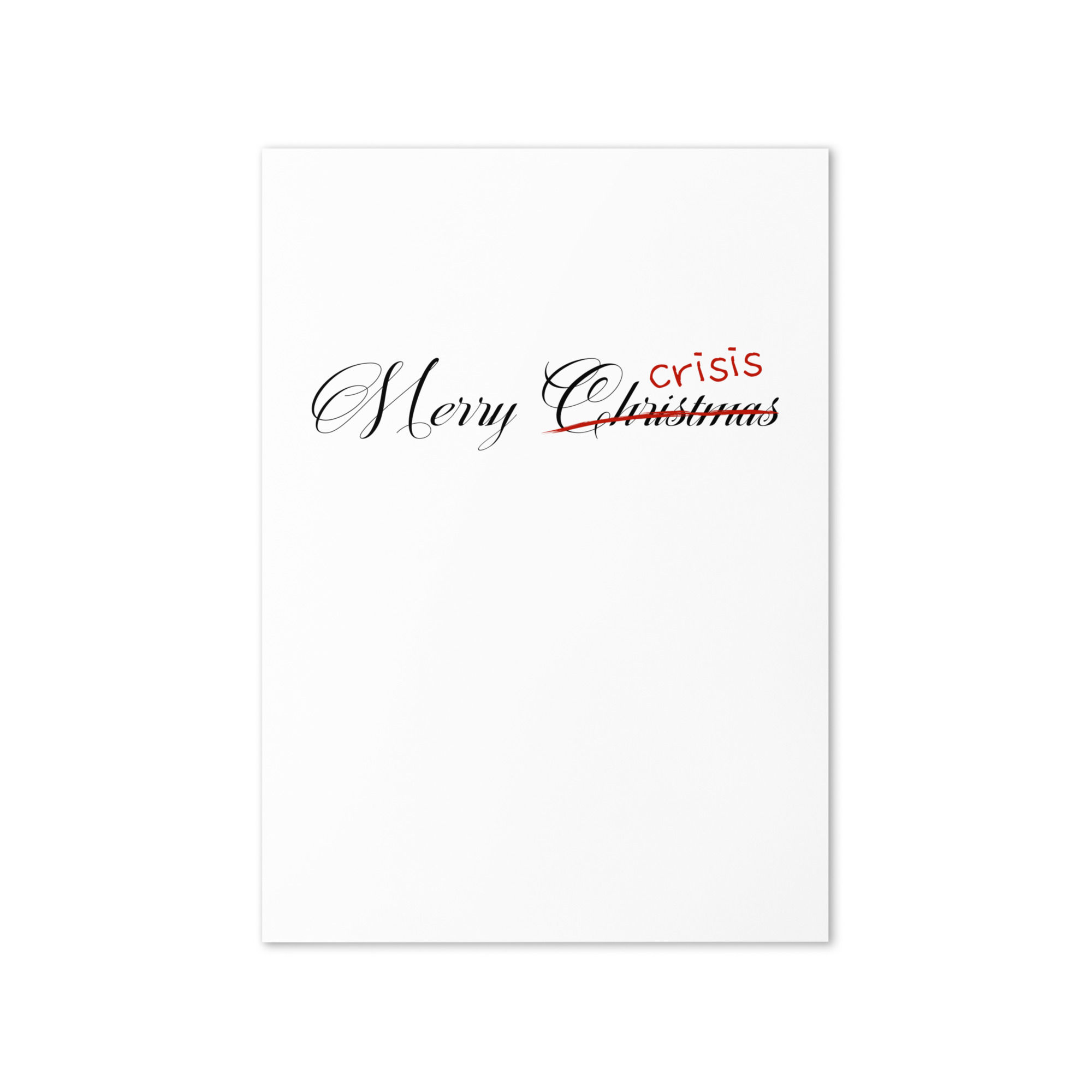 Merry Crisis Blank Greeting card
