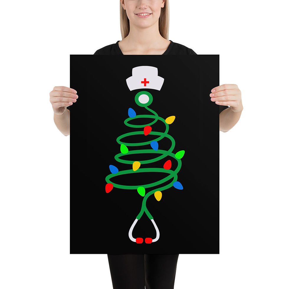 Thumbnail: Stethoscope Christmas Tree Poster