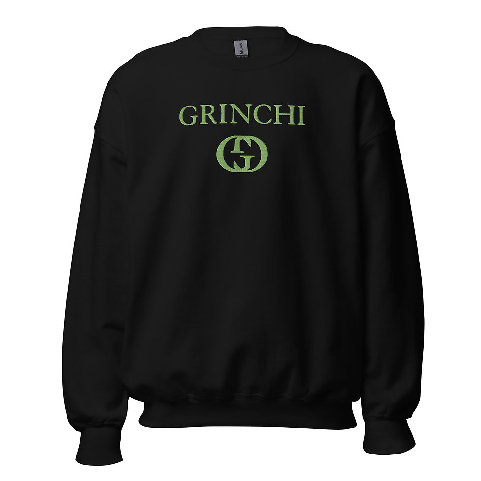 Thumbnail: Grinchi Embroidered Unisex Sweatshirt