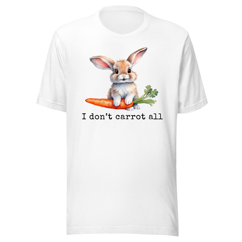Thumbnail: I Don’t Carrot All Mental Health Bunny Unisex Easter T-shirt