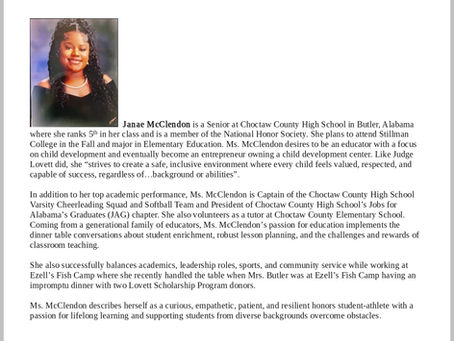 Announcing the 2026 Lovett Scholarship Recipients