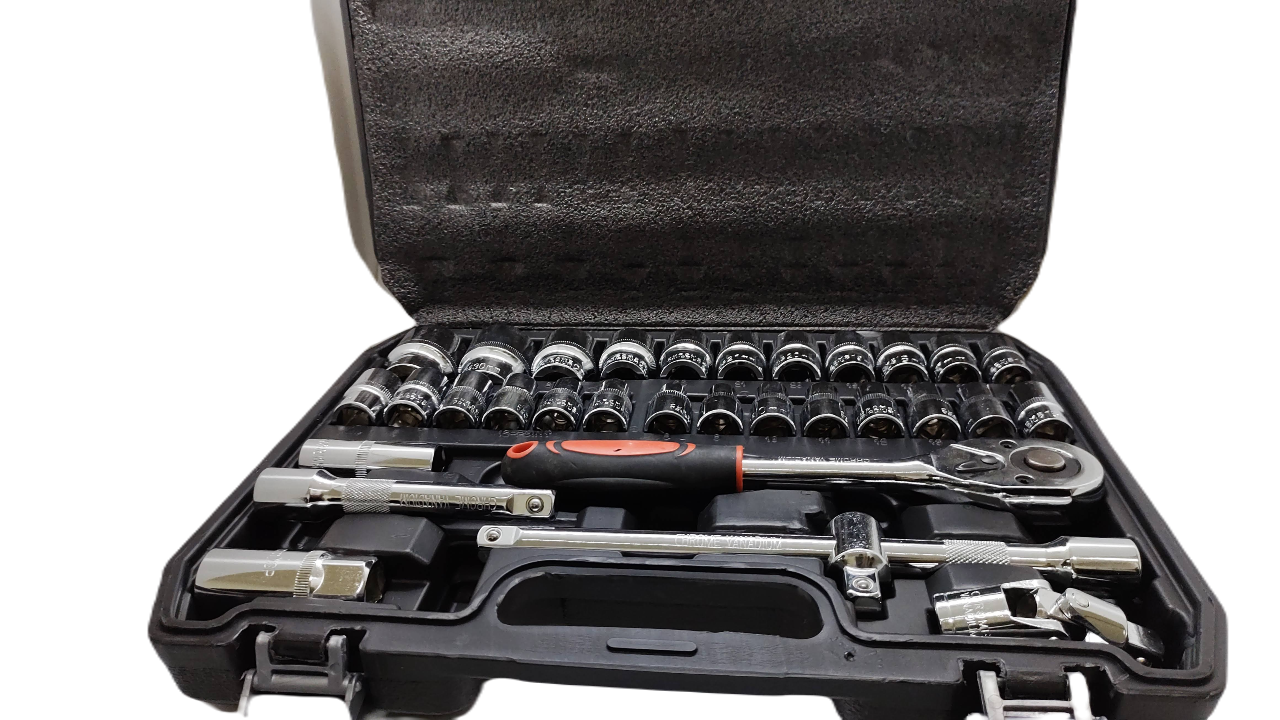 Jogo de soquete com 32 peças encaixe de 1/2"