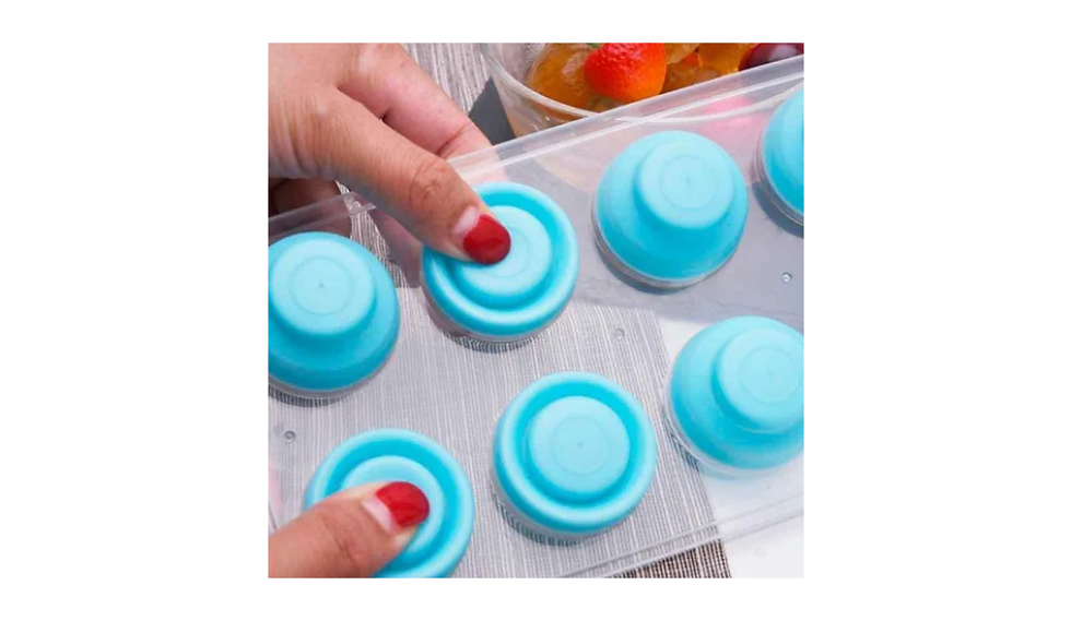 Miniatura: Forma De Silicone Colorida Gelo Cubo Fácil Flexivel