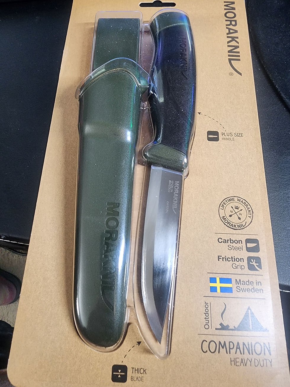 Thumbnail: morakniv companion heavy duty knife in packaging