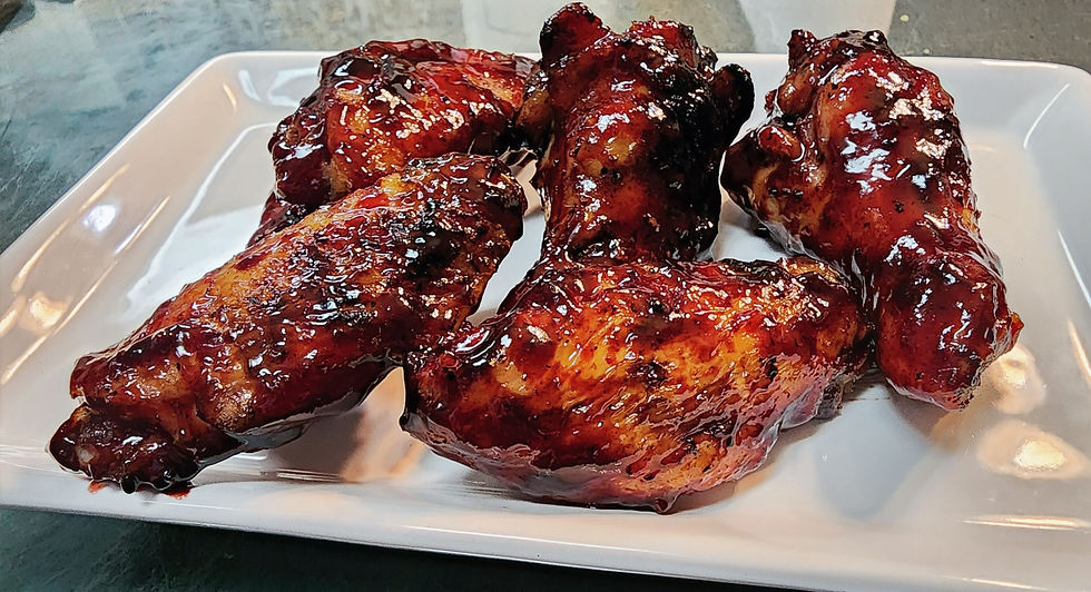 chicken wings with blackberry bbq sauce
