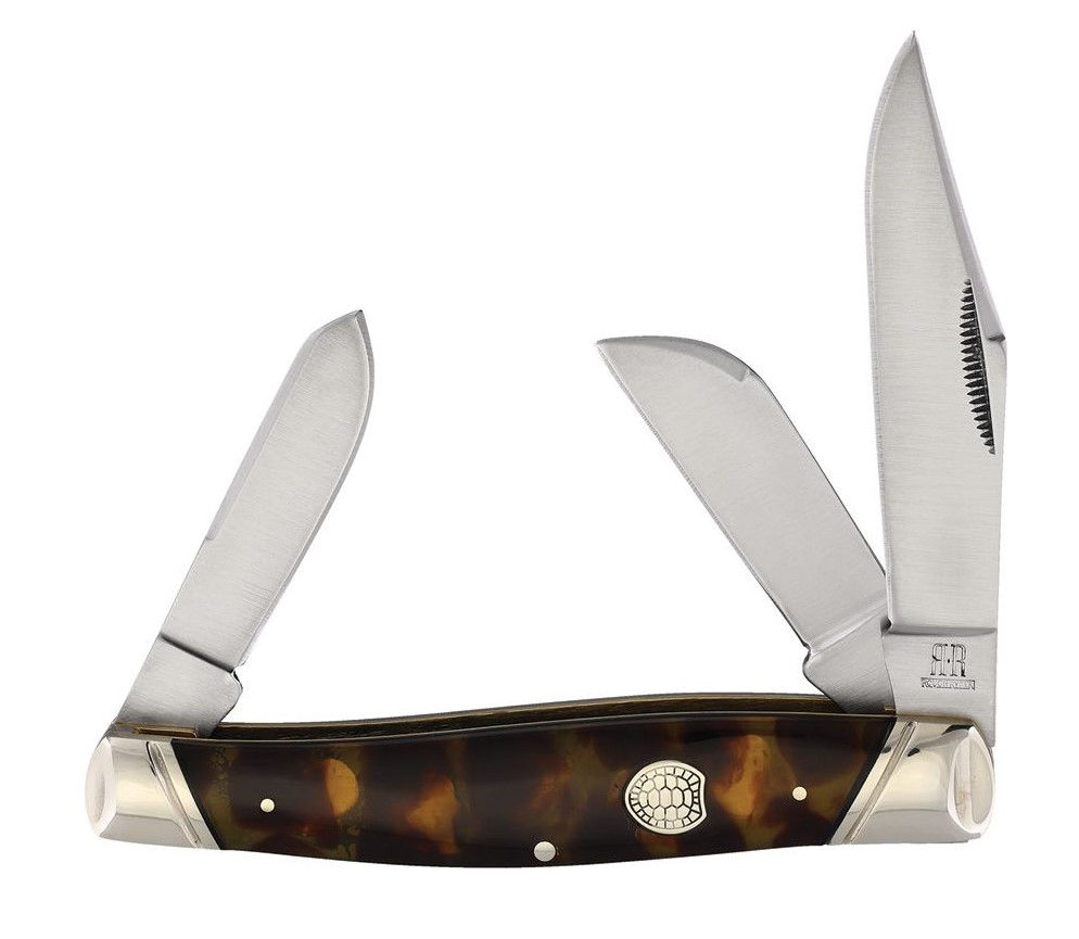 rough ryder tortoise shell stockman folding knife