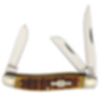 Rough Rider Stockman Knife RR438 Amber jigged bone handle 3 1/2" closed