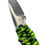 Thumbnail: rough ryder bee free custom fixed blade knife green paracord handle