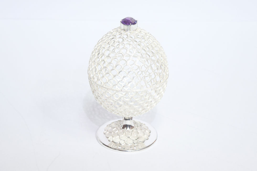 Decorative egg on stand with Amethyst Luxury Gift Shop Dienge