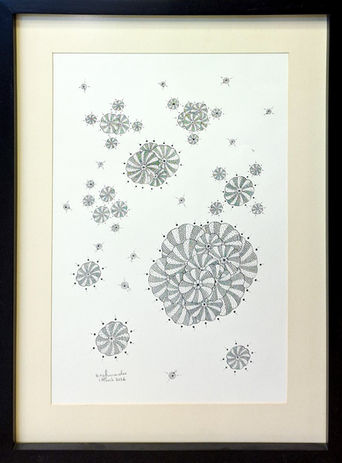 Dhammika Gunasekera - Beach Umbrellas - Modern Art Sri Lanka