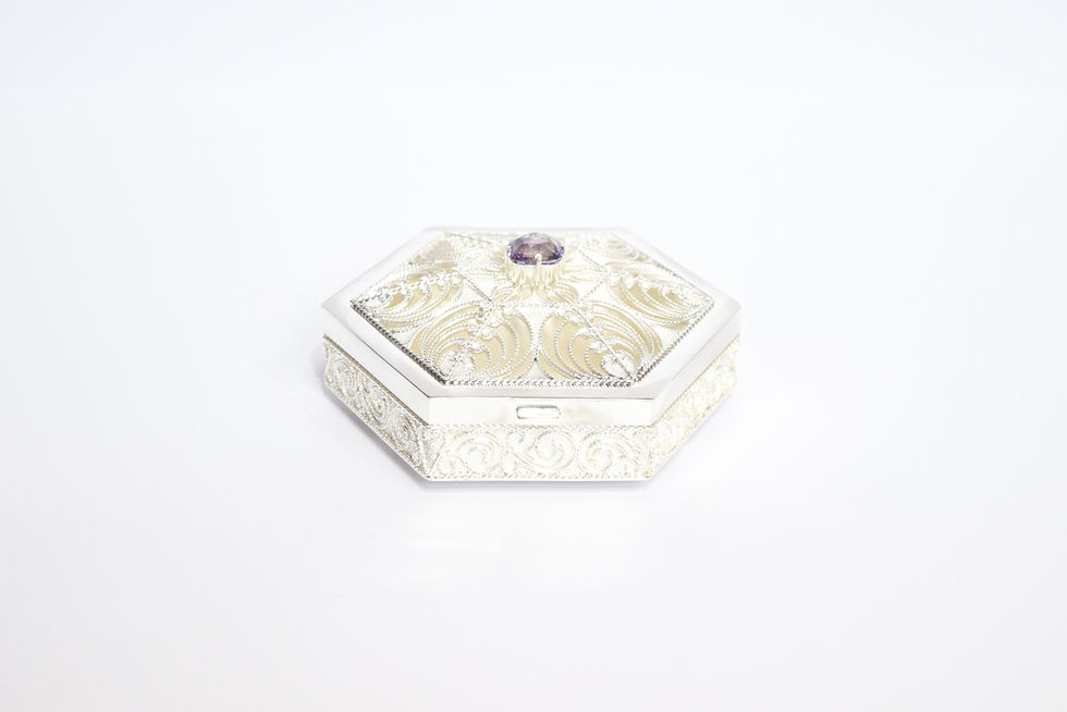 Thumbnail: Handcrafted Hexagonal Jewellery Box Wedding Gift Corporate Gift Colombo Sri Lanka