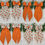 Thumbnail: Collage of Teal Pumpkin Knot Again Bow Sash tied into different bow styles showing teal pumpkin and orange sides.