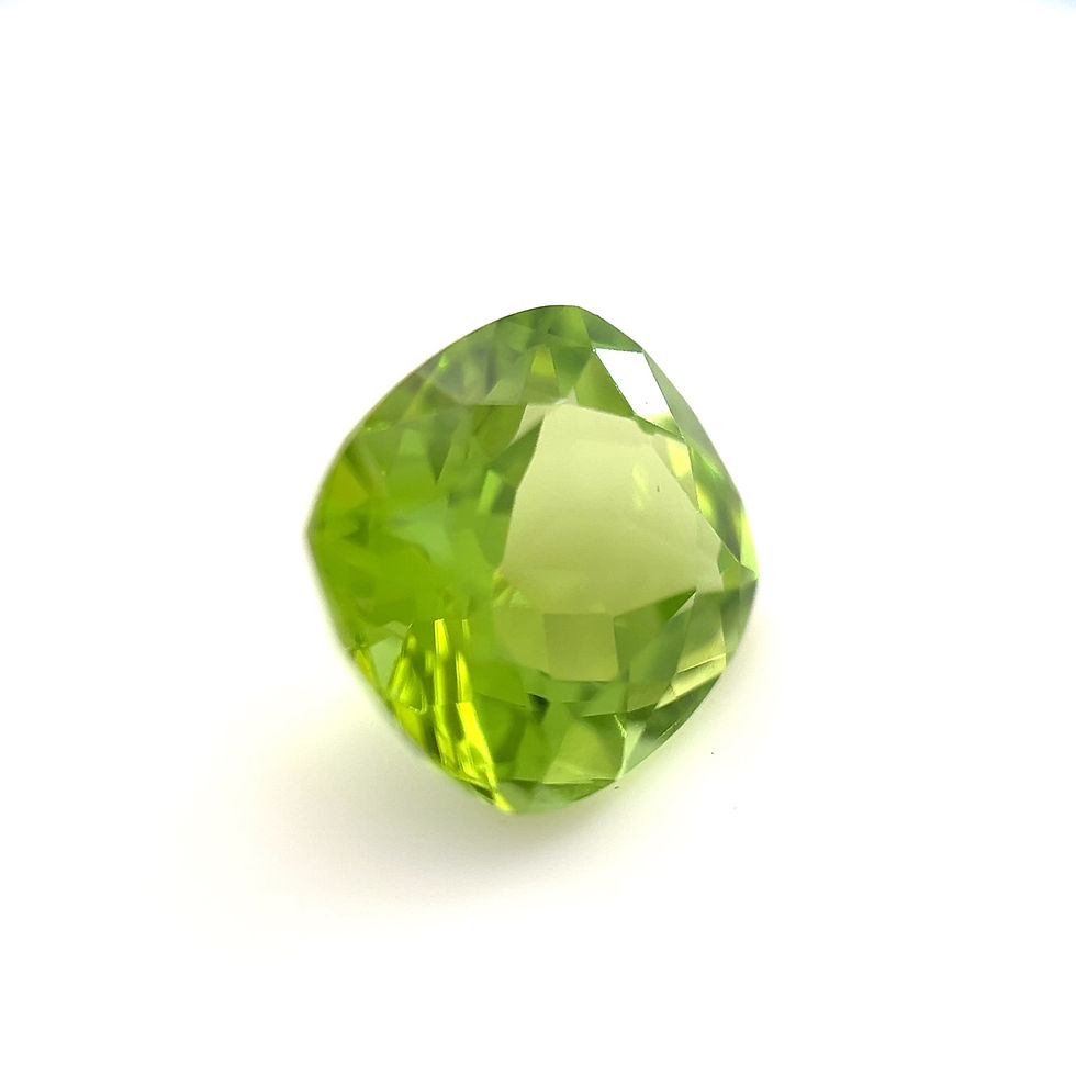 Thumbnail: Peridot 3.12 cts. 9.2 x 8.5mm, cushion