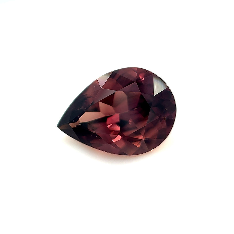 Thumbnail: Red/Cinnamon Sapphire 2.39 cts. 10.6 x 7.6mm, pear