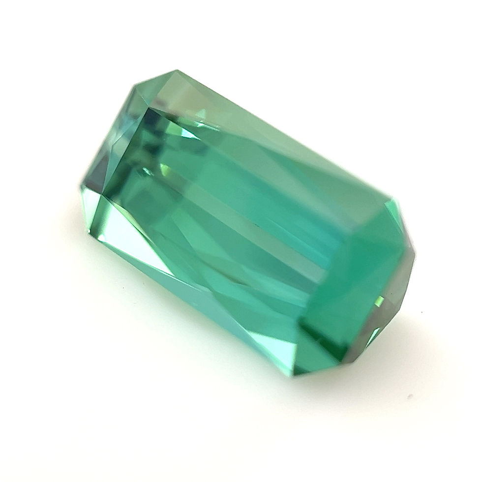 Thumbnail: Blue/Green Tourmaline 2.34 cts. 10.7 x 6.0mm, emerald