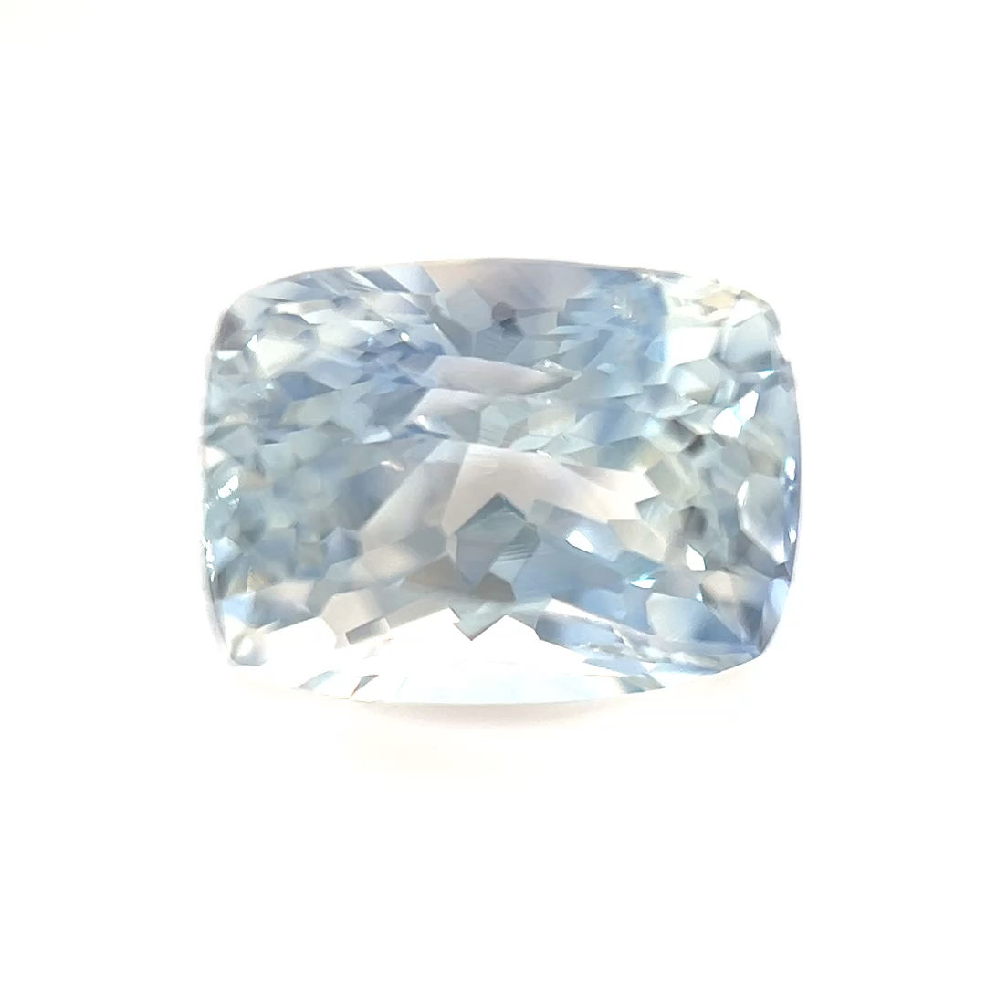 Icy Teal Sapphire 2.07 cts. 7.9 x 5.8mm, cushion