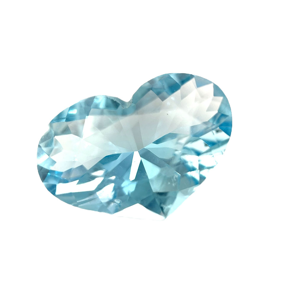 Thumbnail: Aquamarine 8.34 cts. 18.5 x 12.8mm, heart