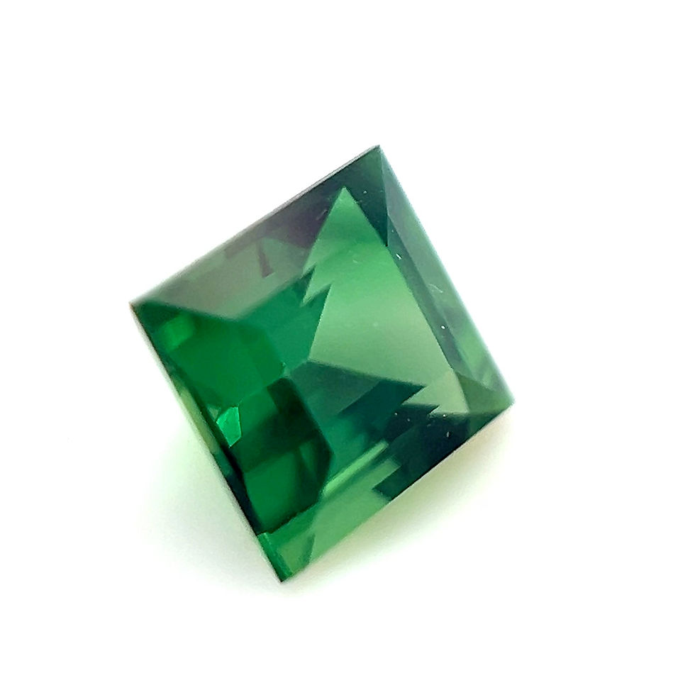 Thumbnail: Chrome Tourmaline 0.99 cts. 6.2 x 5.3mm, baguette